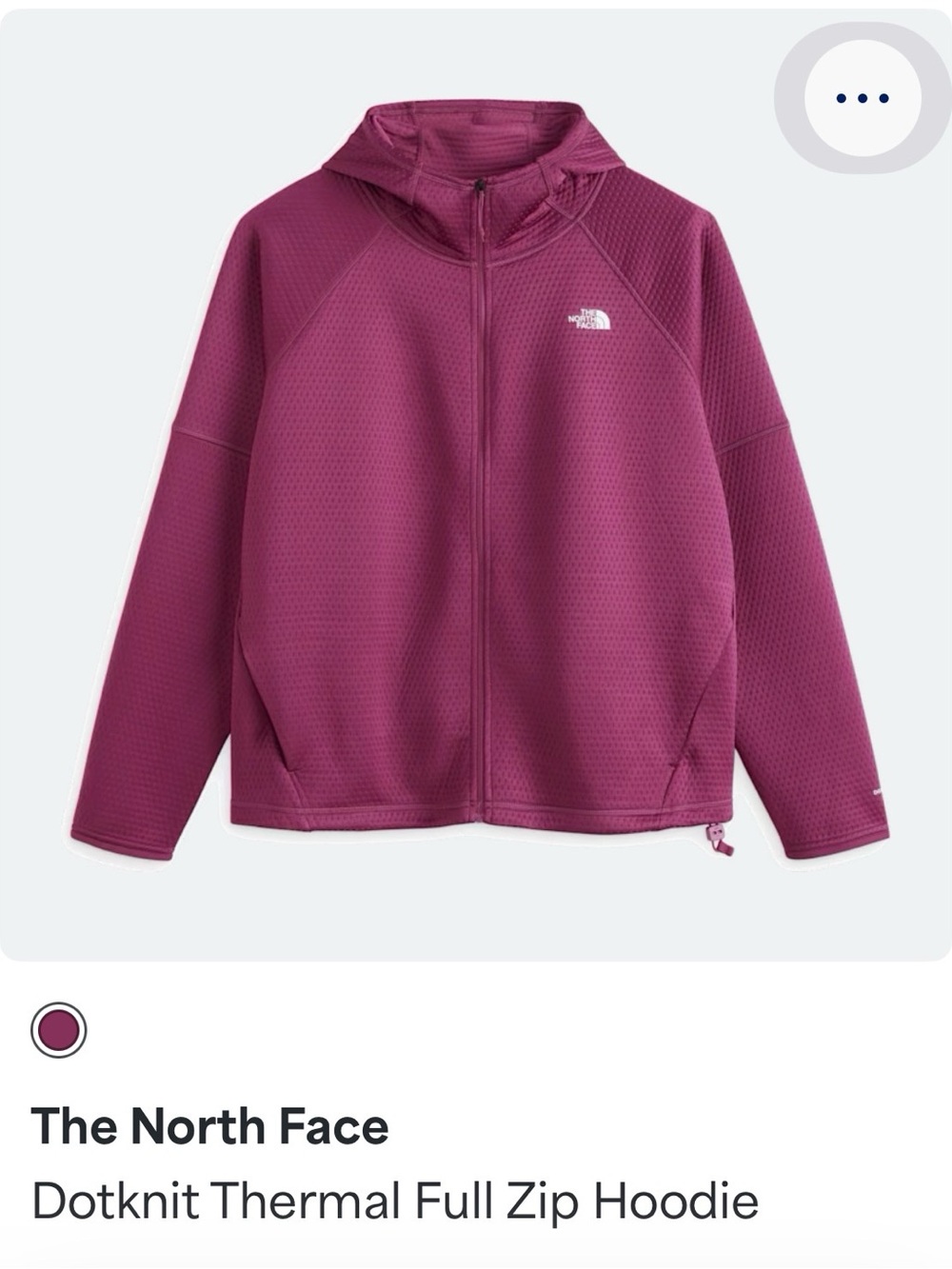 The North Face - Plum Full-Zip Dotknit Hoodie